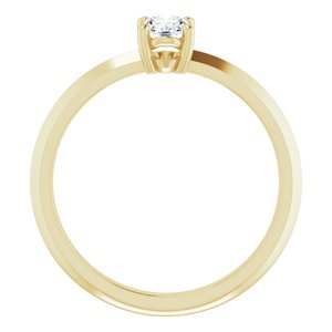 18K Yellow Gold 6x4 mm Oval Ring Mounting – image 3