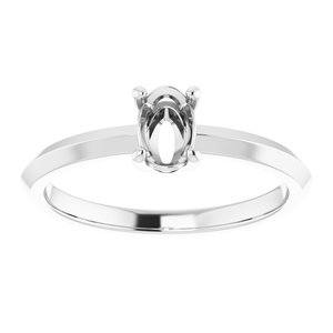 Continuum Sterling Silver 6x4 mm Oval Ring Mounting – image 6