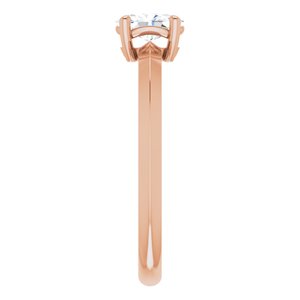 14K Rose Gold 6x4 mm Oval Ring Mounting – image 7