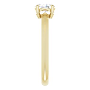 18K Yellow Gold 6x4 mm Oval Ring Mounting – image 7