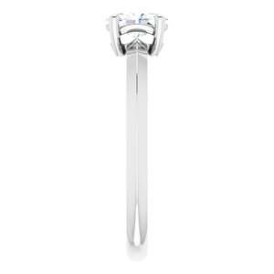 14K White Gold 6x4 mm Oval Ring Mounting – image 7