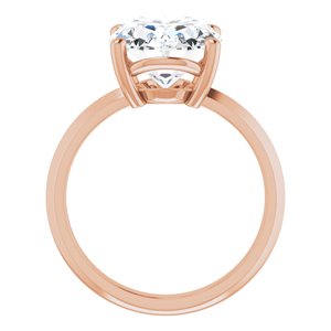 10K Rose Gold 12x10 mm Oval Ring Mounting – image 3