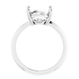 Platinum 12x10 mm Oval Ring Mounting – image 4