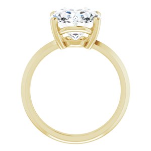18K Yellow Gold 12x10 mm Oval Ring Mounting – image 3