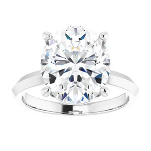 Sterling Silver 12x10 mm Oval Ring Mounting – image 5