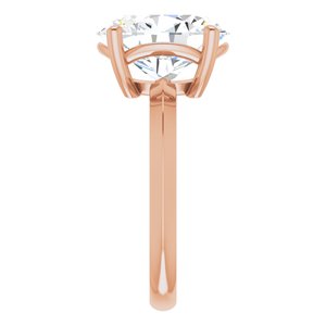14K Rose Gold 12x10 mm Oval Ring Mounting – image 7