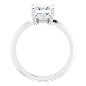 Platinum 9x7 mm Emerald Ring Mounting – image 3
