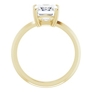 10K Yellow Gold 9x7 mm Emerald Ring Mounting – image 3