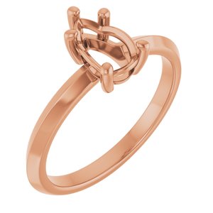 10K Rose Gold 8x5 mm Pear Ring Mounting – image 2