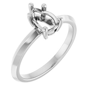 Platinum 8x5 mm Pear Ring Mounting – image 2