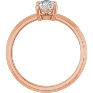 14K Rose Gold 8x5 mm Pear Ring Mounting – image 3