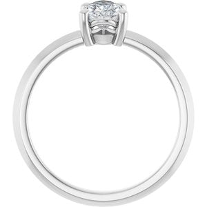 14K White Gold 8x5 mm Pear Ring Mounting – image 3