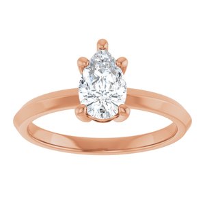 10K Rose Gold 8x5 mm Pear Ring Mounting – image 5