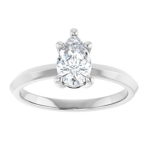 Sterling Silver 8x5 mm Pear Ring Mounting – image 5