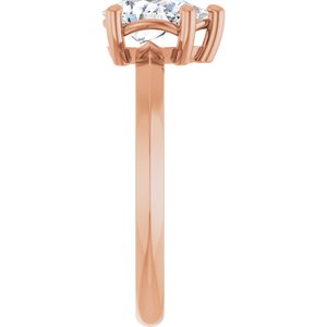 10K Rose Gold 8x5 mm Pear Ring Mounting – image 7