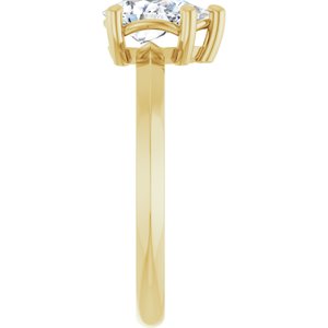 10K Yellow Gold 8x5 mm Pear Ring Mounting – image 7