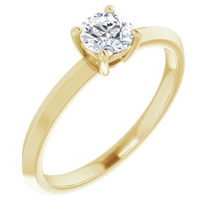 18K Yellow Gold 4.8 mm Round Ring Mounting