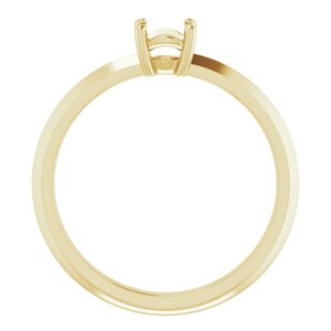 18K Yellow Gold 4.8 mm Round Ring Mounting – image 4