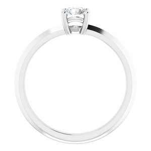 10K White Gold 4.8 mm Round Ring Mounting – image 3