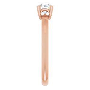 10K Rose Gold 4.8 mm Round Ring Mounting – image 7