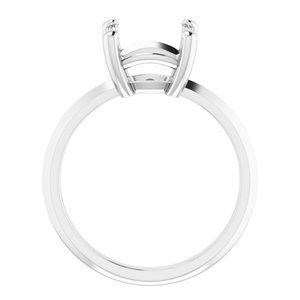 Sterling Silver 9 mm Cushion Ring Mounting – image 4