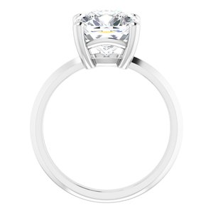 Platinum 9 mm Cushion Ring Mounting – image 3