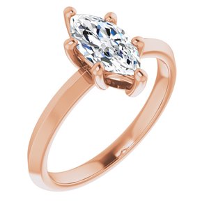 14K Rose Gold 10x5 mm Marquise Ring Mounting
