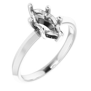 Sterling Silver 10x5 mm Marquise Ring Mounting – image 2