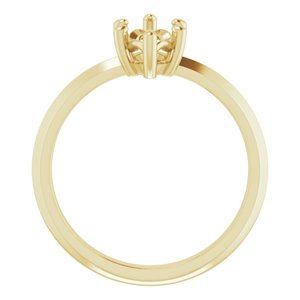 18K Yellow Gold 10x5 mm Marquise Ring Mounting – image 4