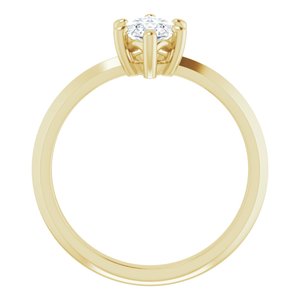 18K Yellow Gold 10x5 mm Marquise Ring Mounting – image 3
