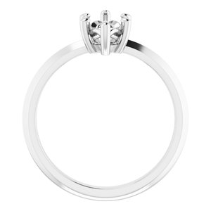 14K X1 White Gold 10x5 mm Marquise Ring Mounting – image 4