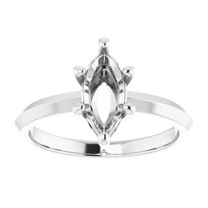 Continuum Sterling Silver 10x5 mm Marquise Ring Mounting – image 6