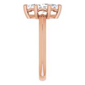 14K Rose Gold 10x5 mm Marquise Ring Mounting – image 7