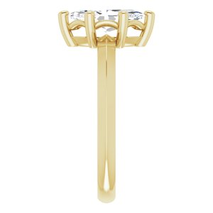18K Yellow Gold 10x5 mm Marquise Ring Mounting – image 7