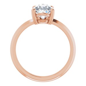 10K Rose Gold 10x7 mm Pear Ring Mounting – image 3