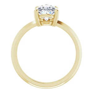 18K Yellow Gold 10x7 mm Pear Ring Mounting – image 3