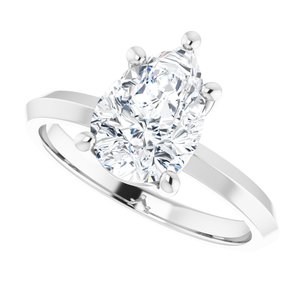 Sterling Silver 10x7 mm Pear Ring Mounting – image 8