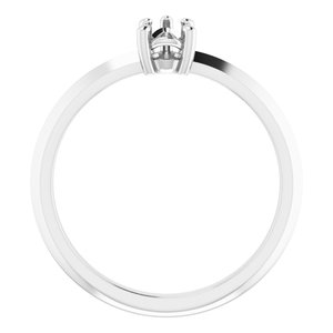 Platinum 6x4 mm Pear Ring Mounting – image 4