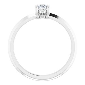Platinum 6x4 mm Pear Ring Mounting – image 3