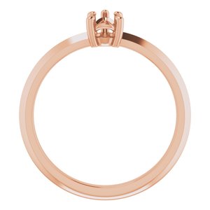 10K Rose Gold 6x4 mm Pear Ring Mounting – image 4