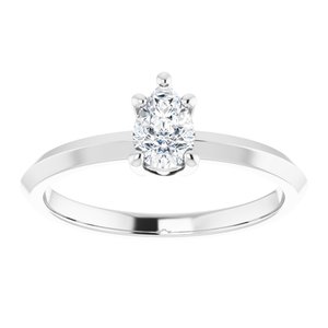 Platinum 6x4 mm Pear Ring Mounting – image 5