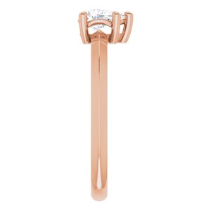 14K Rose Gold 6x4 mm Pear Ring Mounting – image 7
