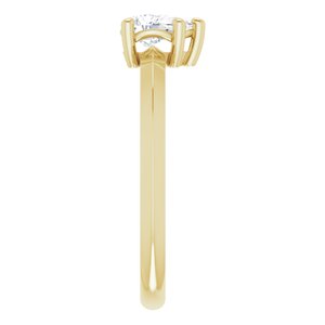 18K Yellow Gold 6x4 mm Pear Ring Mounting – image 7