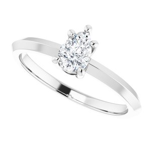 Platinum 6x4 mm Pear Ring Mounting – image 8
