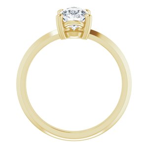 14K Yellow Gold 9x6 mm Pear Ring Mounting – image 3