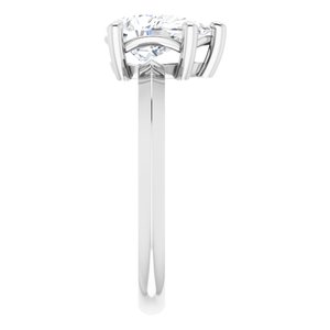 10K White Gold 9x6 mm Pear Ring Mounting – image 7