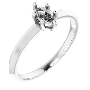 Platinum 6x3.5 mm Marquise Ring Mounting – image 2