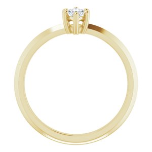14K Yellow Gold 6x3.5 mm Marquise Ring Mounting – image 3