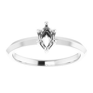 Platinum 6x3.5 mm Marquise Ring Mounting – image 6