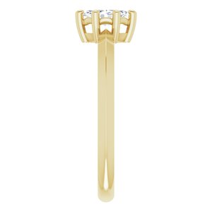 14K Yellow Gold 6x3.5 mm Marquise Ring Mounting – image 7